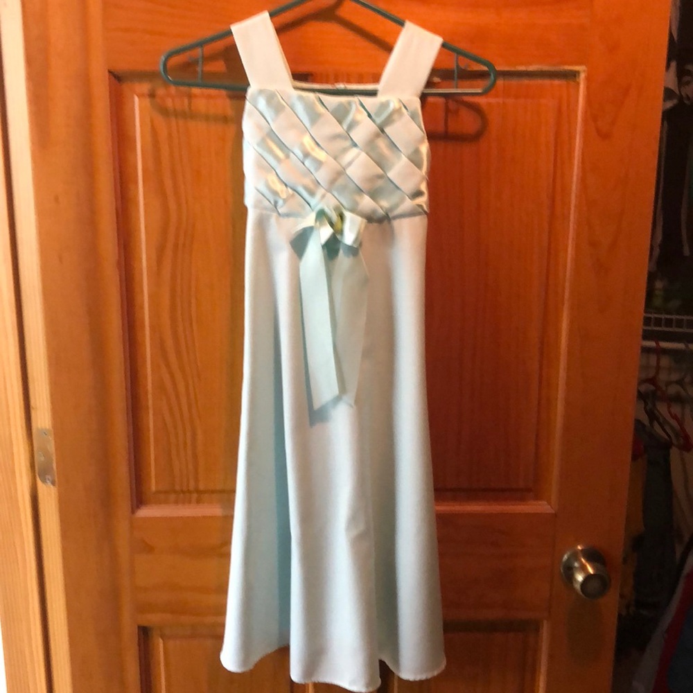 Girl’s Formal Dress - Size 7 - Pastel Teal